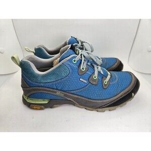 Ahnu Sugarpine Trail Shoes Women's 8 Blue Vibram Hiking Waterproof Low Sneakers